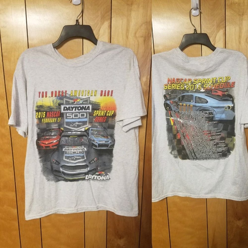 Daytona 500 Shirt LG Short Sleeve 2015 Nascar L4